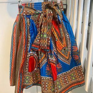 Mid-Length Skirt, African Print